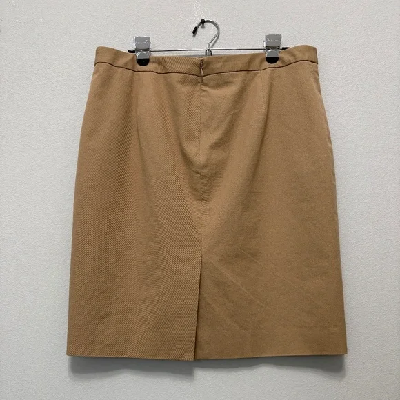 J. Crew Stretch Cotton Pencil Skirt - Camel, 14 - Picture 2 of 6